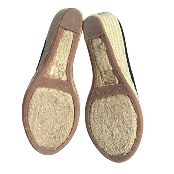 J.Crew Espadrille Wedge Sandals Black Size 7.5 - Picture 4 of 5